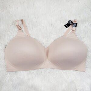 NEW Torrid Bra 44DDD Dream Wire-Free Lightly Lined Nude Rose Dust NWT Smoothing